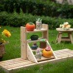Wooden Flower Pots Plant Stand For Indoor & Outdoor