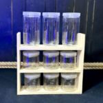 Wooden Kitchen Jar Orgnaizer With 9 pcs Jar - Image 3