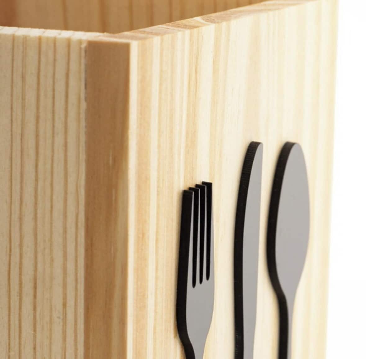 Screenshot Wooden Cutlery Holder - Image 4