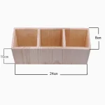 3 Grid  Wooden Pen Holder Desk Organizer - Image 3
