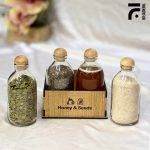 Honey & Seeds Jar With Holder - Image 2