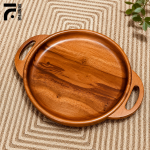 Wooden Serving Tray with Handles