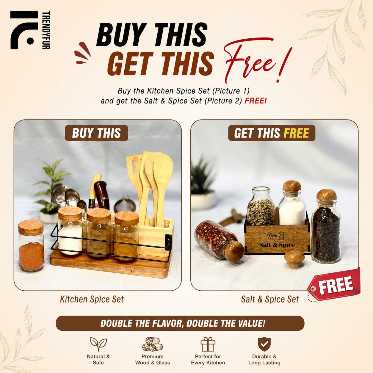 Buy the Kitchen Spice Set and get the Salt and Spice Set free