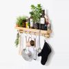 Wooden Kitchen Hanging Rack