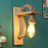 Wooden Rope Retro Modern Wall Light