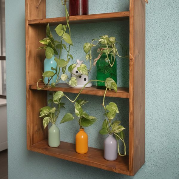 Wooden Wall showpiece/ plant Self
